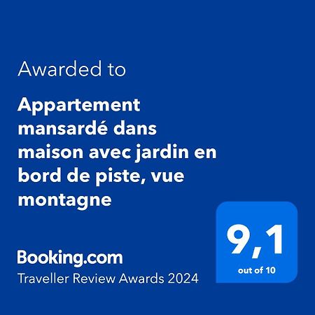 Logement Mansarde Dans Maison Avec Jardin En Bord De Piste, Vue Montagne Les Houches Bagian luar foto